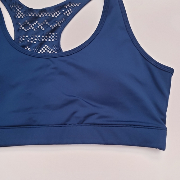 Zyia Active Blue Cutout Bomber Sports Bra - Picture 3 of 5